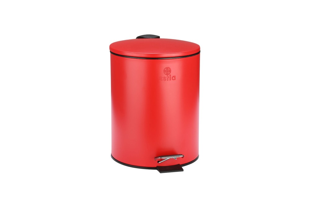 ESTIA ΧΑΡΤΟΔΟΧΕΙΟ ΜΠΑΝΙΟΥ CLASSIC SOFT CLOSE 5lt ΜΑΤ KOKKINO