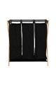 ESTIA ΚΑΛΑΘΙ ΑΠΛΥΤΩΝ BAMBOO ESSENTIALS 102lt 3 ΘΕΣΕΩΝ 68x40x76cm ΜΑΥΡΟ