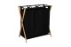 ESTIA ΚΑΛΑΘΙ ΑΠΛΥΤΩΝ BAMBOO ESSENTIALS 102lt 3 ΘΕΣΕΩΝ 68x40x76cm ΜΑΥΡΟ