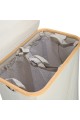 ESTIA ΚΑΛΑΘΙ ΑΠΛΥΤΩΝ BAMBOO ESSENTIALS 144lt ΜΕ ΚΑΠΑΚΙ ΚΑΙ 2 MESH BAGS 56x37x68cm ΓΚΡΙ