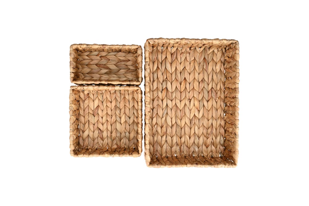 ESTIA ΚΑΛΑΘΙΑ ΑΠΟΘΗΚΕΥΣΗΣ & ΟΡΓΑΝΩΣΗΣ FLORANA ΣΕΤ 3 ΤΜΧ. 36×26×10cm - 20×20×8.5cm - 20×11×8.5cm