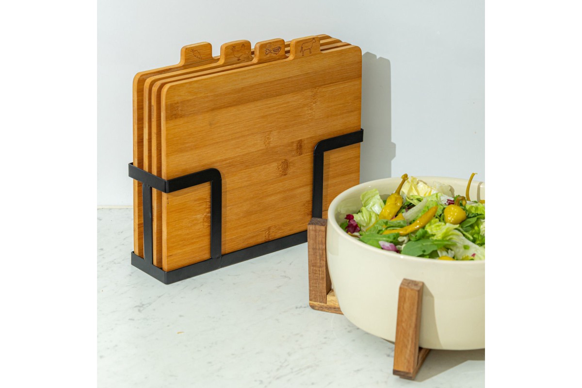 ESTIA ΣΕΤ ΕΠΙΦΑΝΕΙΕΣ ΚΟΠΗΣ BAMBOO ESSENTIALS 5 ΤΕΜ ΜΕ ΜΑΥΡΗ ΜΕΤΑΛΛΙΚΗ ΒΑΣΗ ESTIA ΣΕΤ ΕΠΙΦΑΝΕΙΕΣ ΚΟΠΗΣ BAMBOO ESSENTIALS 5 ΤΕΜ ΜΕ ΜΑΥΡΗ ΜΕΤΑΛΛΙΚΗ ΒΑΣΗ