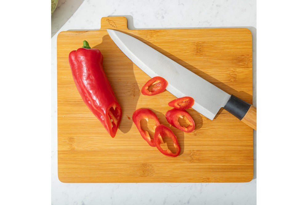 ESTIA ΣΕΤ ΕΠΙΦΑΝΕΙΕΣ ΚΟΠΗΣ BAMBOO ESSENTIALS 5 ΤΕΜ ΜΕ ΜΑΥΡΗ ΜΕΤΑΛΛΙΚΗ ΒΑΣΗ