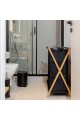 ESTIA ΚΑΛΑΘΙ ΑΠΛΥΤΩΝ BAMBOO ESSENTIALS 102lt 3 ΘΕΣΕΩΝ 68x40x76cm ΜΑΥΡΟ