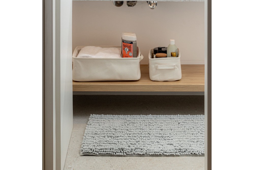 ESTIA ΤΑΠΕΤΟ ΜΠΑΝΙΟΥ SHAGGY 80x50cm ΠΟΛΥΕΣΤΕΡΑ ΓΚΡΙ ΑΝΟΙΧΤΟ