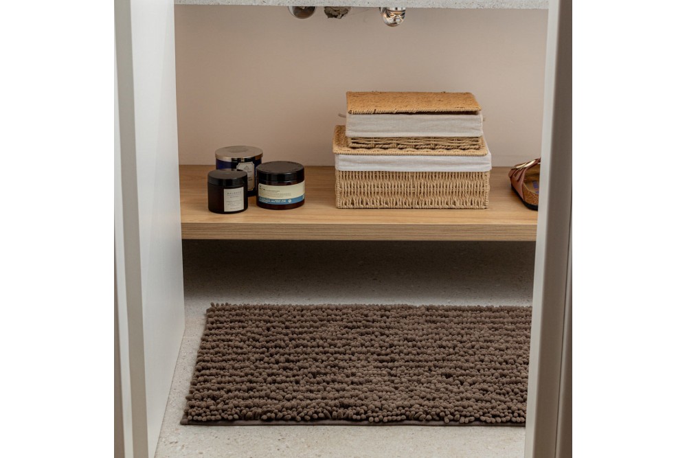 ESTIA ΤΑΠΕΤΟ ΜΠΑΝΙΟΥ SHAGGY 80x50cm ΠΟΛΥΕΣΤΕΡΑ ΚΑΦΕ