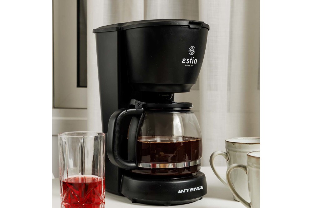 ESTIA ΚΑΦΕΤΙΕΡΑ ΦΙΛΤΡΟΥ INTENSE DARK ΠΛΑΣΤΙΚΗ 1000w ΜΕ ΓΥΑΛΙΝΗ ΚΑΝΑΤΑ 1.25lt ΜΑΤ
