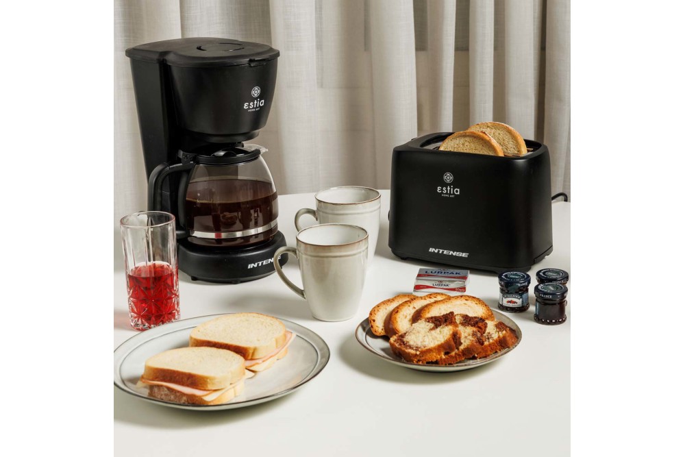 ESTIA ΚΑΦΕΤΙΕΡΑ ΦΙΛΤΡΟΥ INTENSE DARK ΠΛΑΣΤΙΚΗ 1000w ΜΕ ΓΥΑΛΙΝΗ ΚΑΝΑΤΑ 1.25lt ΜΑΤ