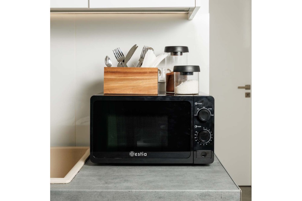 ESTIA ΦΟΥΡΝΟΣ ΜΙΚΡΟΚΥΜΑΤΩΝ WAVE PRO 700w 20lt ΜΑΥΡΟΣ