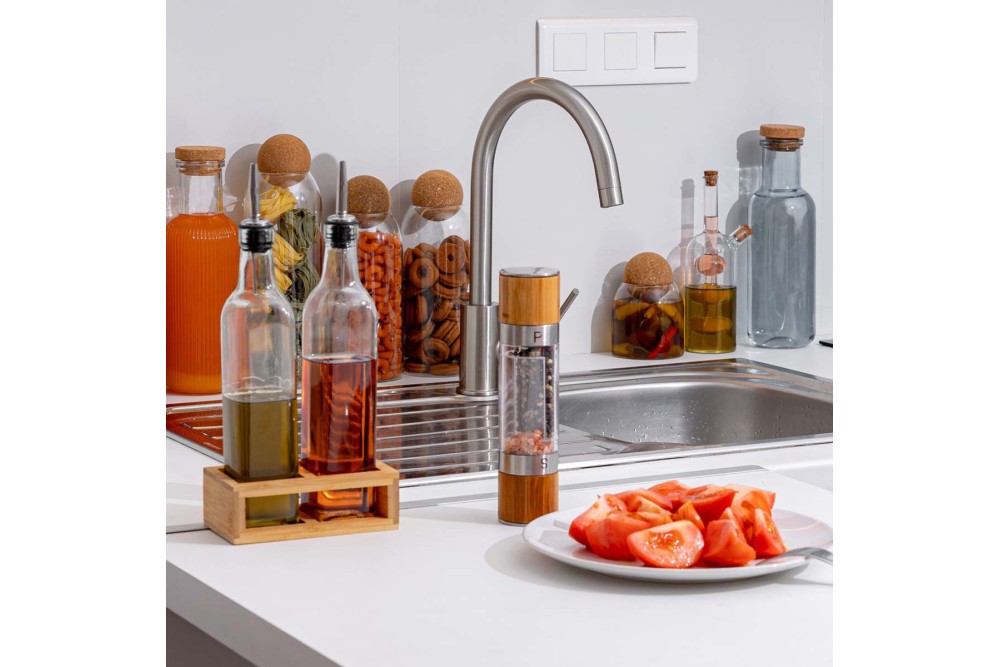 ESTIA ΜΠΟΥΚΑΛΙΑ ΓΙΑ ΛΑΔΙ & ΞΥΔΙ ΓΥΑΛΙΝΟ 500ml ME ΡΟΗ ΣΕΤ 3 ΤΕΜ.