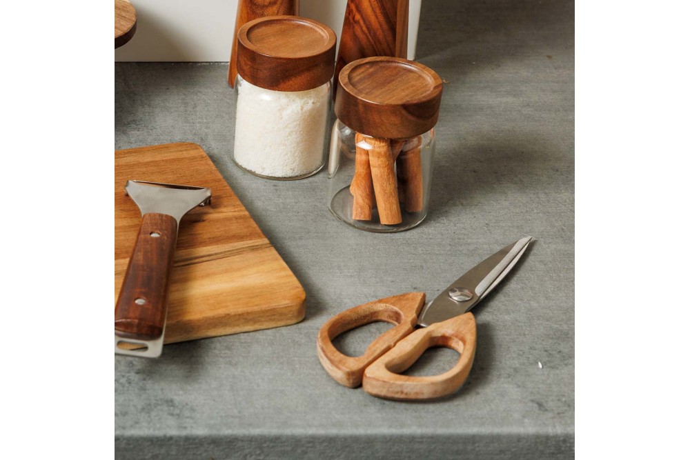 ESTIA ΨΑΛΙΔΙ ΚΟΥΖΙΝΑΣ ALLURE ΑΝΟΞΕΙΔΩΤΟ ΑΤΣΑΛΙ ΜΕ ΞΥΛΙΝΗ ΛΑΒΗ