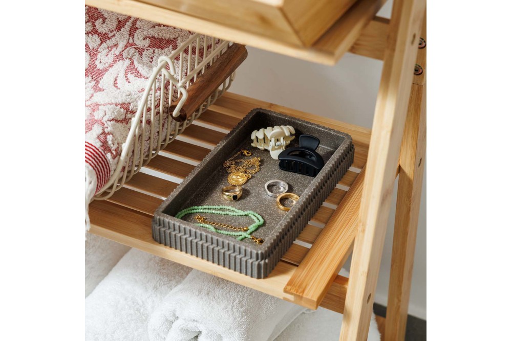 ESTIA ΔΙΣΚΟΣ ΜΠΑΝΙΟΥ WIRE ΡΗΤΙΝΗΣ ΓΚΡΙ 19x10.3x2.8cm