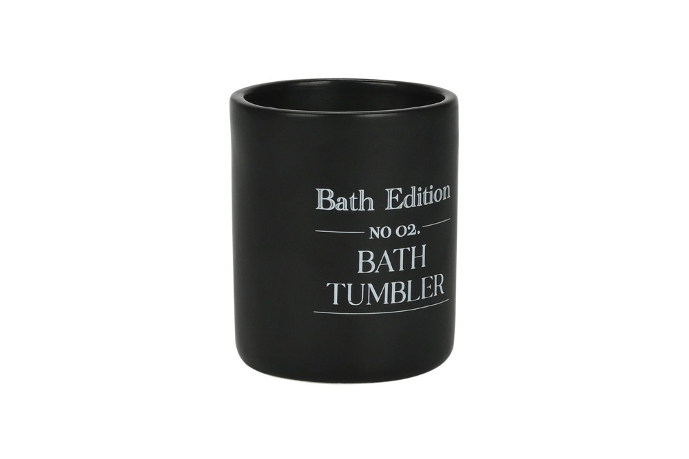 ESTIA ΠΟΤΗΡΑΚΙ ΜΠΑΝΙΟΥ MYST STONEWARE ΜΑΥΡΟ