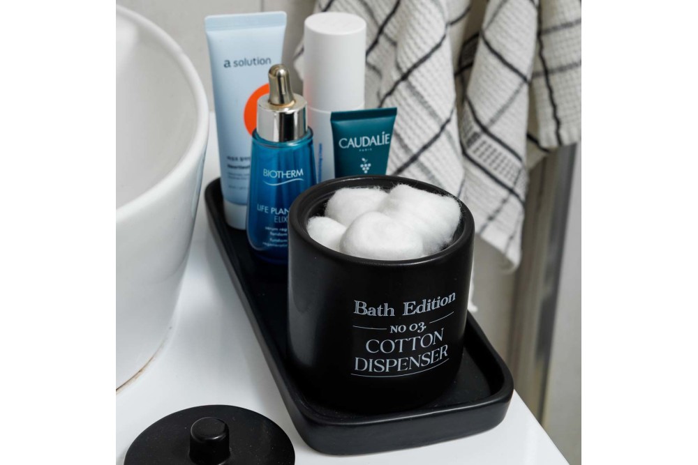 ESTIA ΔΙΣΚΟΣ ΜΠΑΝΙΟΥ MYST STONEWARE ΜΑΥΡΟ