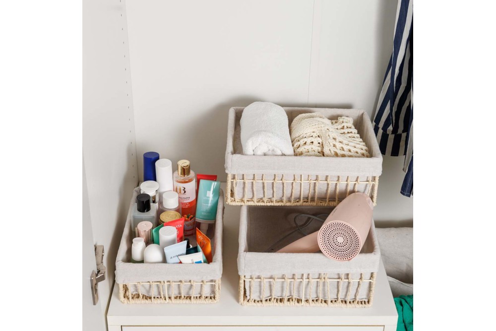 ESTIA ΚΑΛΑΘΙ ΑΠΟΘΗΚΕΥΣΗΣ & ΟΡΓΑΝΩΣΗΣ NEST 36×27×13cm ΜΠΕΖ