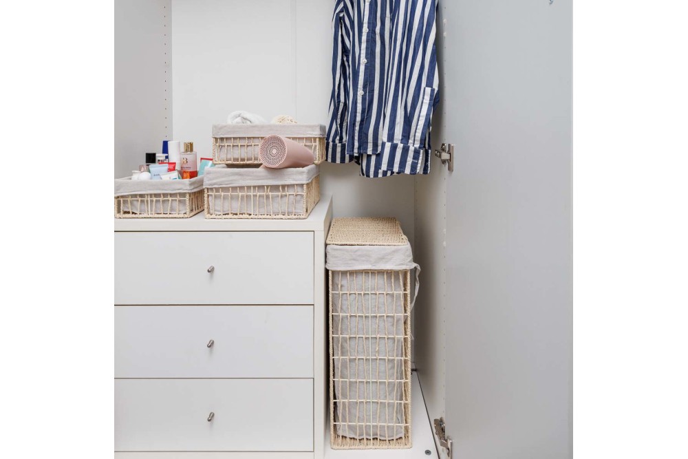 ESTIA ΚΑΛΑΘΙ ΑΠΛΥΤΩΝ NEST 37x22x55cm 2 ΘΕΣΕΩΝ ΜΠΕΖ