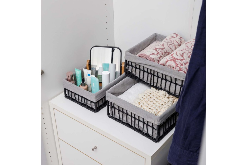 ESTIA ΚΑΛΑΘΙ ΑΠΟΘΗΚΕΥΣΗΣ & ΟΡΓΑΝΩΣΗΣ NEST 36×27×13cm ΜΑΥΡΟ