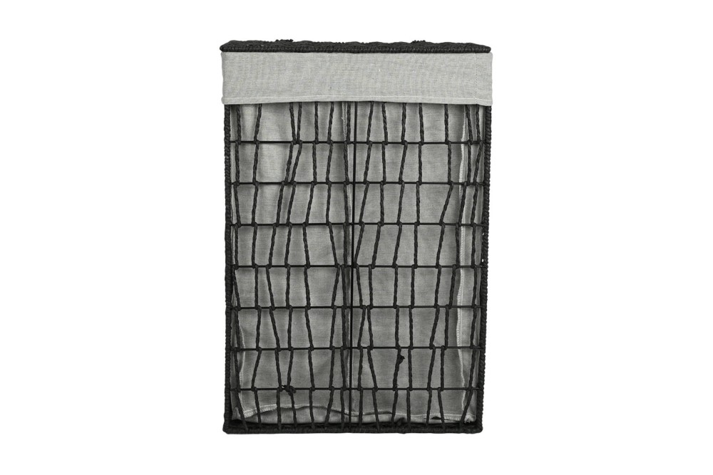 ESTIA ΚΑΛΑΘΙ ΑΠΛΥΤΩΝ NEST 37x22x55cm 2 ΘΕΣΕΩΝ ΜΑΥΡΟ