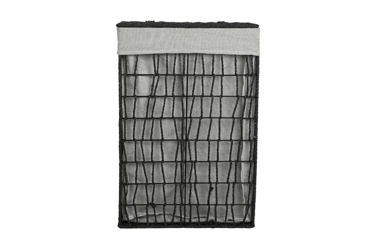 ESTIA ΚΑΛΑΘΙ ΑΠΛΥΤΩΝ NEST 37x22x55cm 2 ΘΕΣΕΩΝ ΜΑΥΡΟ