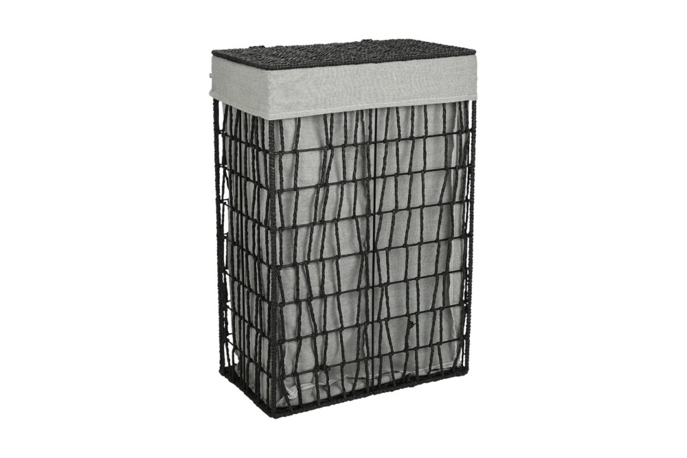 ESTIA ΚΑΛΑΘΙ ΑΠΛΥΤΩΝ NEST 37x22x55cm 2 ΘΕΣΕΩΝ ΜΑΥΡΟ