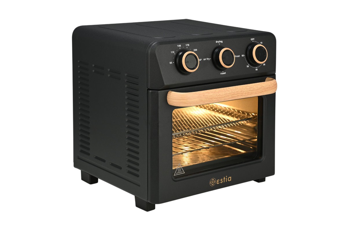 ESTIA ΦΡΙΤΕΖΑ ΑΕΡΟΣ OAK 1400w 12lt ΜΕ 4 ΛΕΙΤΟΥΡΓΕΙΕΣ ΨΗΣΙΜΑΤΟΣ ΜΑΥΡΟ