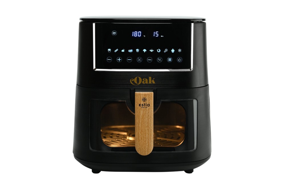 ESTIA ΦΡΙΤΕΖΑ ΑΕΡΟΣ OAK 1650w 7.2lt ME ΨΗΦΙΑΚΗ ΟΘΟΝΗ & 11 ΠΡΟΓΡΑΜΜΑΤΑ ΜΑΓΕΙΡΕΜΑΤΟΣ