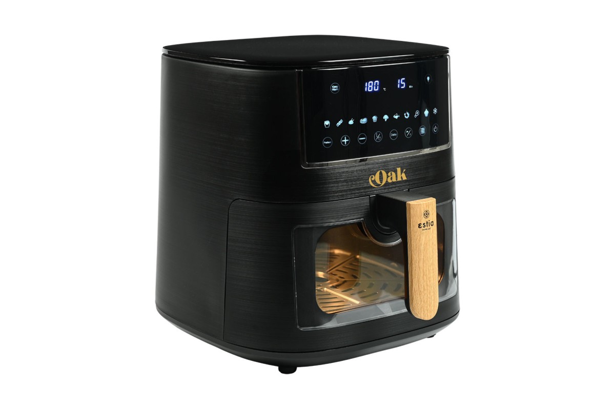 ESTIA ΦΡΙΤΕΖΑ ΑΕΡΟΣ OAK 1650w 7.2lt ME ΨΗΦΙΑΚΗ ΟΘΟΝΗ & 11 ΠΡΟΓΡΑΜΜΑΤΑ ΜΑΓΕΙΡΕΜΑΤΟΣ
