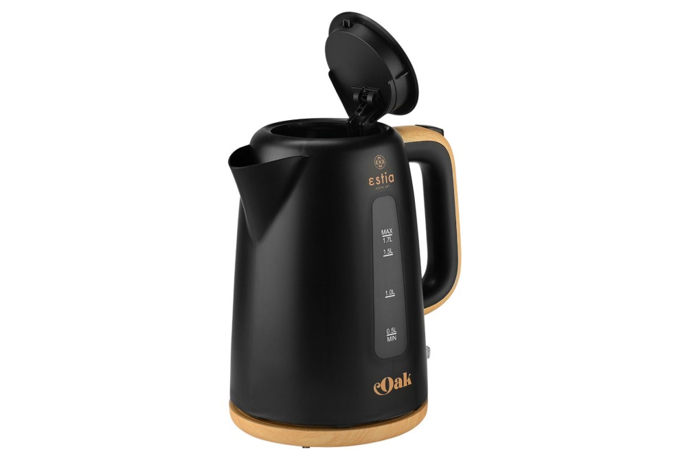 ESTIA ΒΡΑΣΤΗΡΑΣ OAK ΠΛΑΣΤΙΚΟΣ 2200w 1.7lt ΜΑΥΡΟΣ