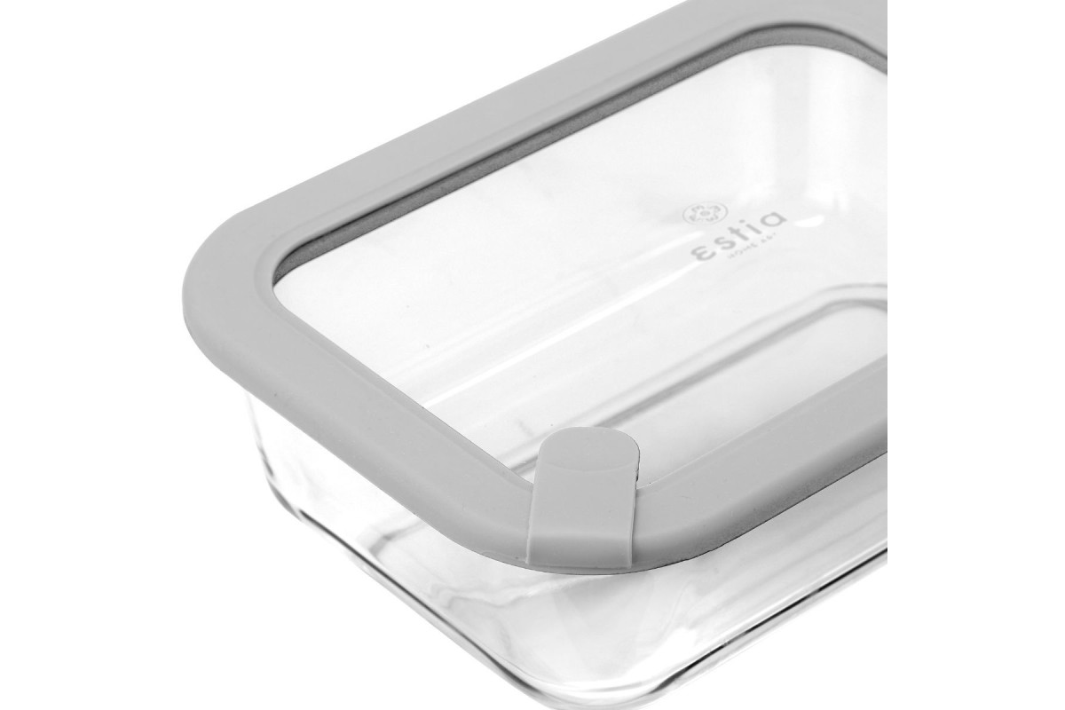 ESTIA ΦΑΓΗΤΟΔΟΧΕΙΟ COLORSEAL ΓΥΑΛΙΝΟ 1050ml 21.6x16.5x7.4cm ΜΕ ΚΑΠΑΚΙ ΣΙΛΙΚΟΝΗΣ ΓΚΡΙ ESTIA ΦΑΓΗΤΟΔΟΧΕΙΟ COLORSEAL ΓΥΑΛΙΝΟ 1050ml 21.6x16.5x7.4cm ΜΕ ΚΑΠΑΚΙ ΣΙΛΙΚΟΝΗΣ ΓΚΡΙ