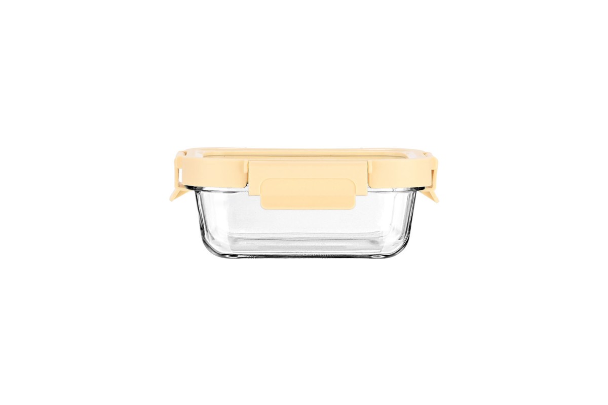 ESTIA ΦΑΓΗΤΟΔΟΧΕΙΟ CLICK&SEAL ΓΥΑΛΙΝΟ 370ml 16.3x12.3x6.2cm ΜΕ ΚΑΠΑΚΙ ΠΛΑΣΤΙΚΟ IVORY
