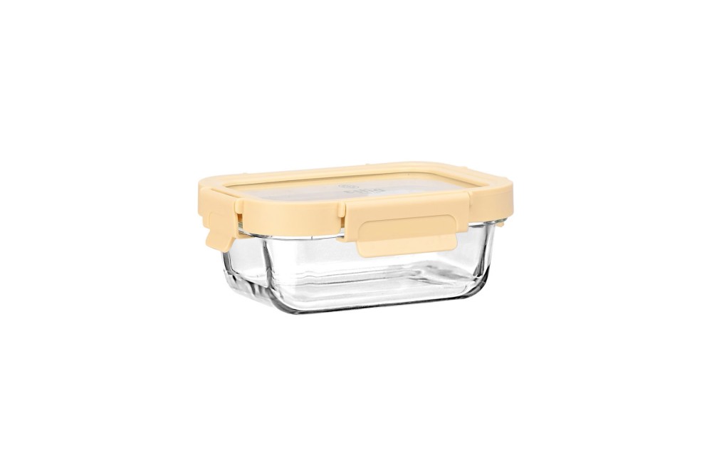 ESTIA ΦΑΓΗΤΟΔΟΧΕΙΟ CLICK&SEAL ΓΥΑΛΙΝΟ 370ml 16.3x12.3x6.2cm ΜΕ ΚΑΠΑΚΙ ΠΛΑΣΤΙΚΟ IVORY