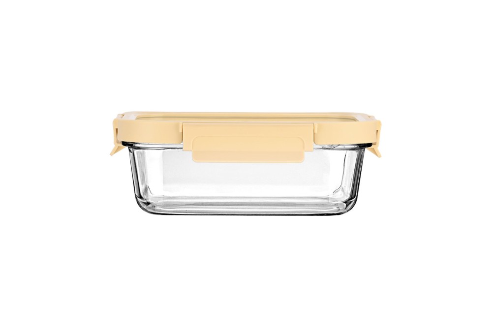 ESTIA ΦΑΓΗΤΟΔΟΧΕΙΟ CLICK&SEAL ΓΥΑΛΙΝΟ 1050ml 21.6x16.5x7.4cm ΜΕ ΚΑΠΑΚΙ ΠΛΑΣΤΙΚΟ IVORY