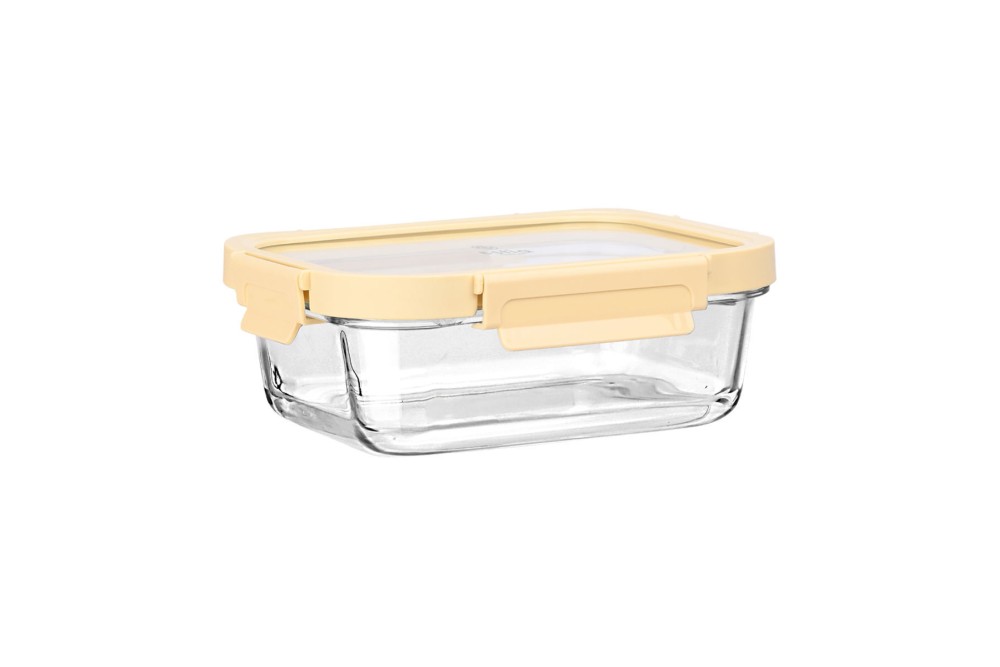 ESTIA ΦΑΓΗΤΟΔΟΧΕΙΟ CLICK&SEAL ΓΥΑΛΙΝΟ 1050ml 21.6x16.5x7.4cm ΜΕ ΚΑΠΑΚΙ ΠΛΑΣΤΙΚΟ IVORY