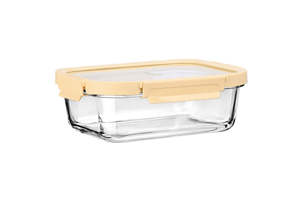 ESTIA ΦΑΓΗΤΟΔΟΧΕΙΟ CLICK&SEAL ΓΥΑΛΙΝΟ 1520ml 23.5x17.8x7.6cm ΜΕ ΚΑΠΑΚΙ ΠΛΑΣΤΙΚΟ IVORY