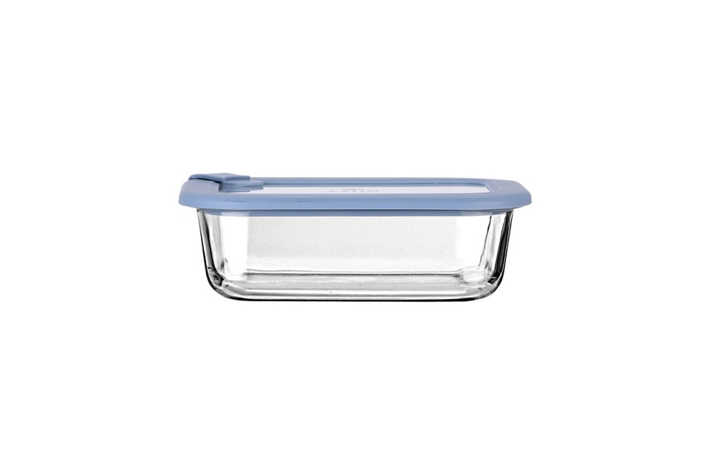 ESTIA ΦΑΓΗΤΟΔΟΧΕΙΟ COLORSEAL ΓΥΑΛΙΝΟ 640ml 18.9x14.5x6.7 ΜΕ ΚΑΠΑΚΙ ΣΙΛΙΚΟΝΗΣ ΜΠΛΕ