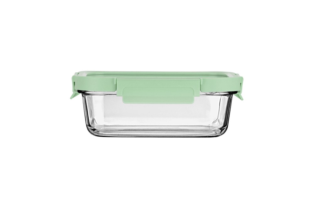 ESTIA ΦΑΓΗΤΟΔΟΧΕΙΟ CLICK&SEAL ΓΥΑΛΙΝΟ 1050ml 21.6x16.5x7.4cm ΜΕ ΚΑΠΑΚΙ ΠΛΑΣΤΙΚΟ MINT