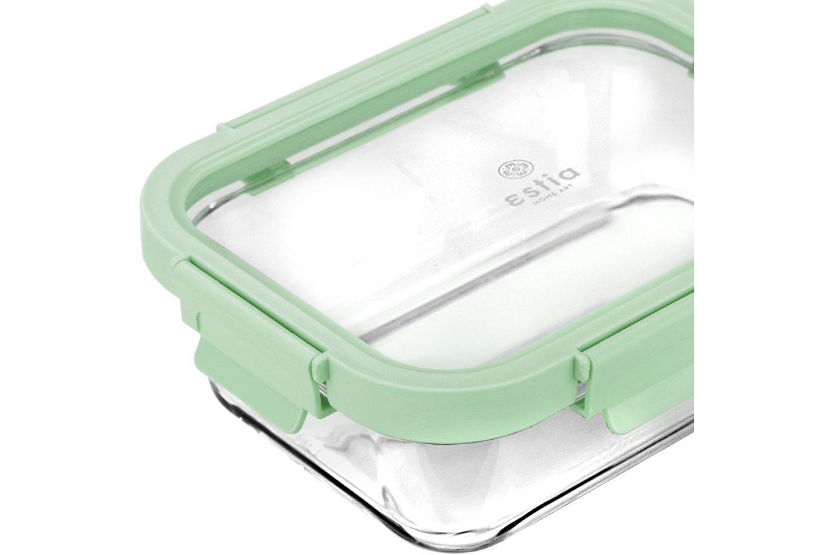 ESTIA ΦΑΓΗΤΟΔΟΧΕΙΟ CLICK&SEAL ΓΥΑΛΙΝΟ 1050ml 21.6x16.5x7.4cm ΜΕ ΚΑΠΑΚΙ ΠΛΑΣΤΙΚΟ MINT ESTIA ΦΑΓΗΤΟΔΟΧΕΙΟ CLICK&SEAL ΓΥΑΛΙΝΟ 1050ml 21.6x16.5x7.4cm ΜΕ ΚΑΠΑΚΙ ΠΛΑΣΤΙΚΟ MINT