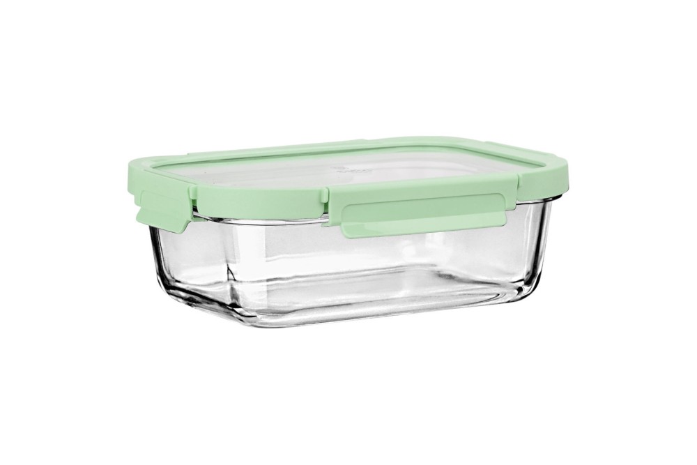 ESTIA ΦΑΓΗΤΟΔΟΧΕΙΟ CLICK&SEAL ΓΥΑΛΙΝΟ 1520ml 23.5x17.8x7.6cm ΜΕ ΚΑΠΑΚΙ ΠΛΑΣΤΙΚΟ MINT