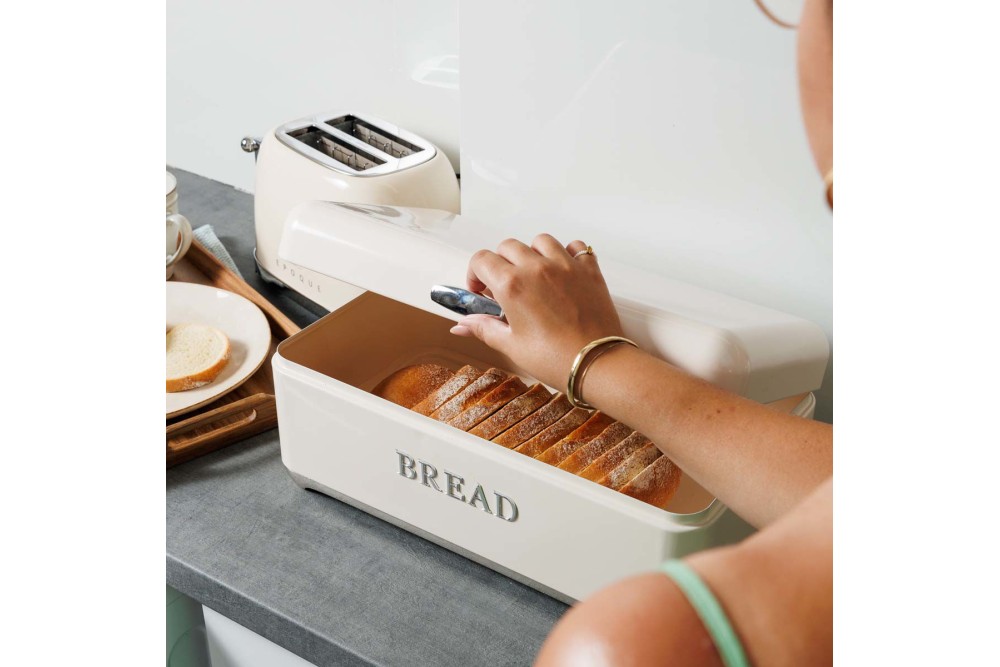 ESTIA ΨΩΜΙΕΡΑ EPOQUE ΜΕΤΑΛΛΙΚΗ 42.5x25.3x18cm ΚΡΕΜ