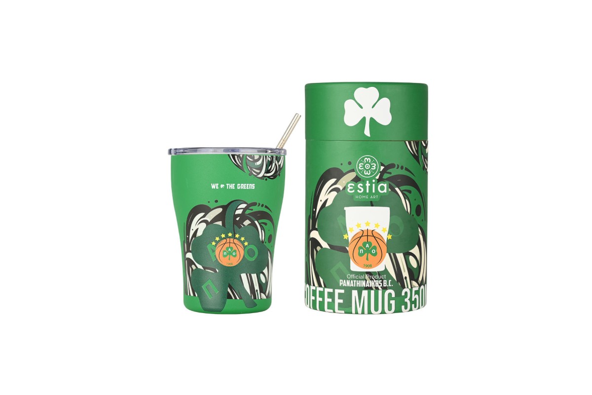 ESTIA ΘΕΡΜΟΣ COFFEE MUG PANATHINAIKOS BC EDITION WE THE GREENS 350ml