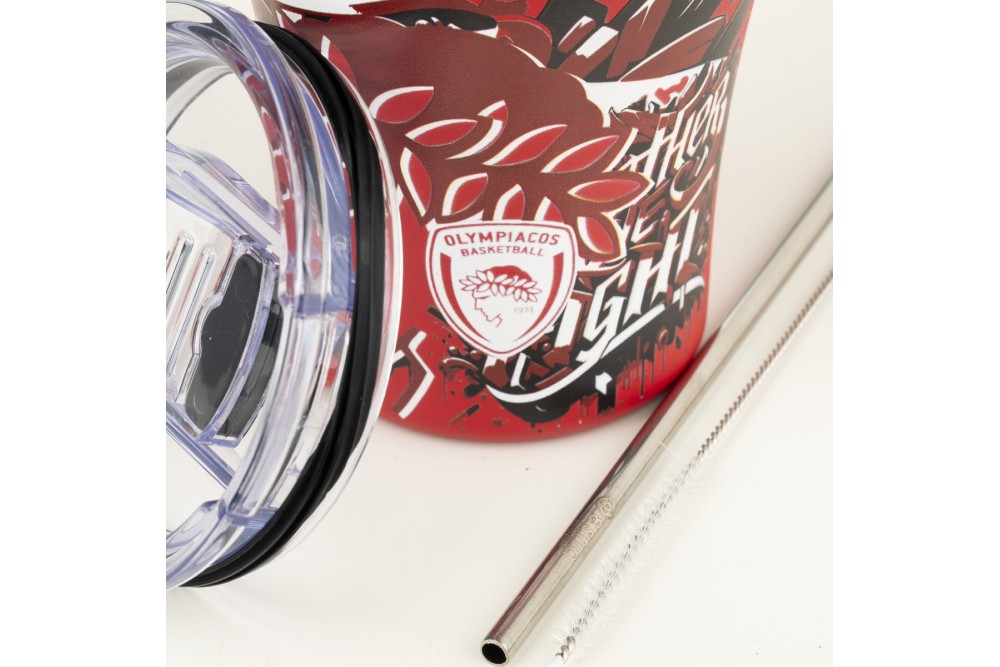 ESTIA ΘΕΡΜΟΣ COFFEE MUG OLYMPIACOS BC EDITION TOGETHER WE FIGHT 350ml