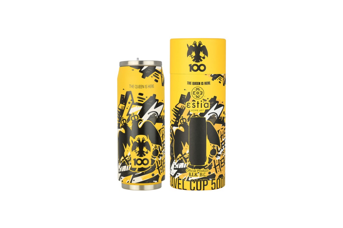 ESTIA ΘΕΡΜΟΣ TRAVEL CUP AEK BC EDITION THE QUEEN IS HERE 500ml