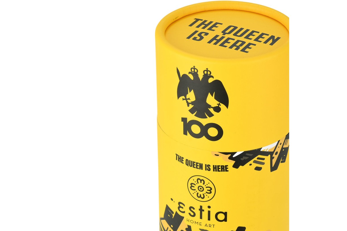 ESTIA ΘΕΡΜΟΣ TRAVEL FLASK AEK BC EDITION THE QUEEN IS HERE 500ml ESTIA ΘΕΡΜΟΣ TRAVEL FLASK AEK BC EDITION THE QUEEN IS HERE 500ml