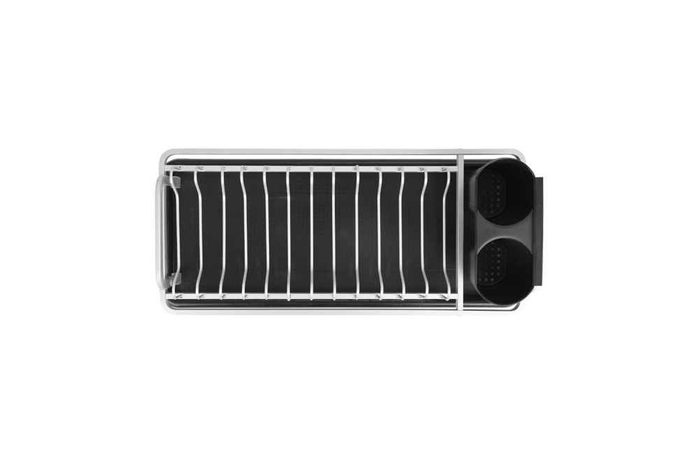 ESTIA ΠΙΑΤΟΘΗΚΗ ΑΛΟΥΜΙΝΙΟΥ 40x19x12cm ΜΕ ΜΑΥΡΟ ΔΙΣΚΟ