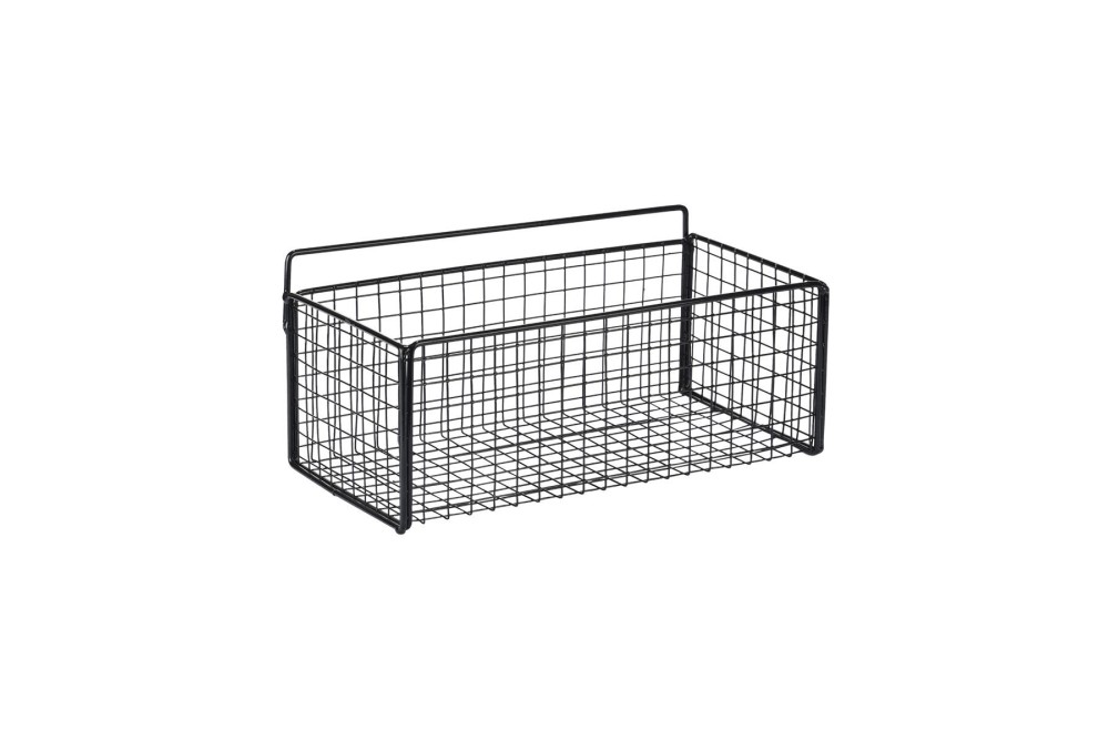ESTIA ΚΑΛΑΘΙ ΟΡΓΑΝΩΣΗΣ CAGE ΚΡΕΜΑΣΤΟ ΜΕΤΑΛΛΙΚΟ 36x15x13cm ΜΑΥΡΟ