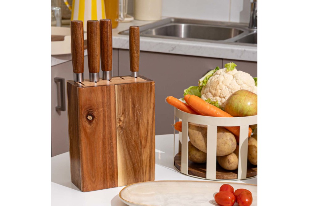 ESTIA ΜΑΧΑΙΡΙΑ ALLURE ΑΝΟΞΕΙΔΩΤΑ ΣΕ ΒΑΣΗ ΑΚΑΚΙΑ ΣΕΤ 6 ΤEM.