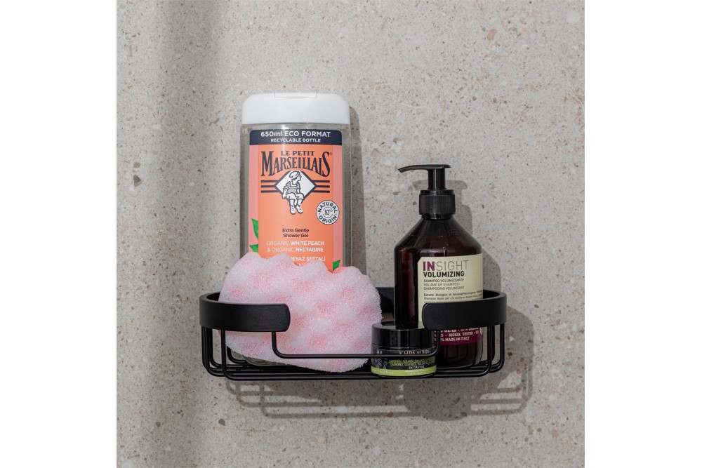 ESTIA ΕΤΑΖΕΡΑ ΑΛΟΥΜΙΝΙΟΥ STANCE ΜΕ AYTOKOΛΛΗΤΟ ΔΙΠΛΗΣ ΟΨΗΣ ΙΣΙΑ 25x13x6.5cm ΜΑΥΡΗ