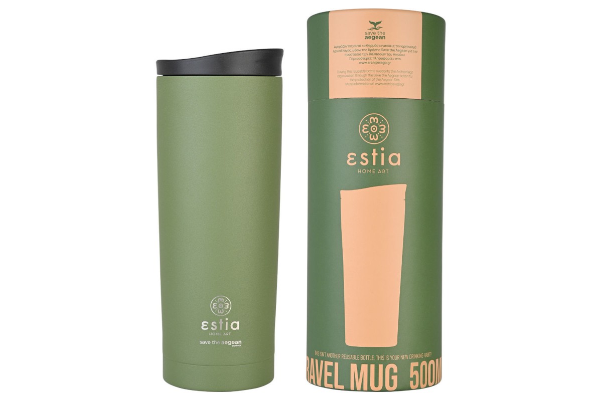 ESTIA ΘΕΡΜΟΣ TRAVEL MUG SAVE THE AEGEAN 500ml FOREST SPIRIT