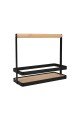 ESTIA ΘΗΚΗ ΟΡΓΑΝΩΣΗΣ BAMBOO ESSENTIALS ΜΕ ΧΕΡΟΥΛΙ 24x10.5x21.3cm ΜΕΤΑΛΛΙΚΗ ΜΑΥΡΗ