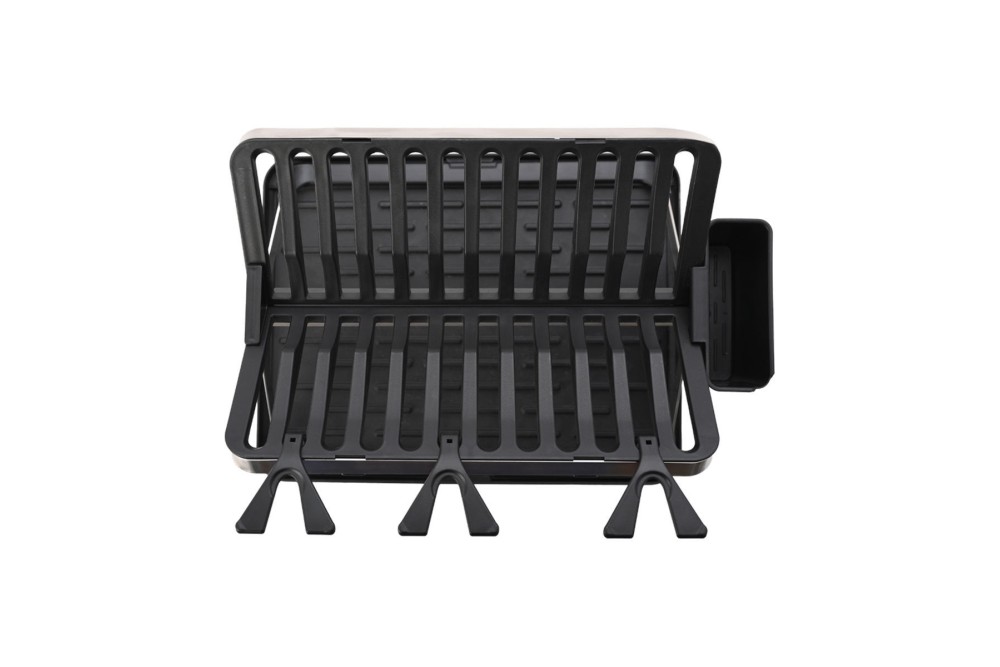 ESTIA ΠΙΑΤΟΘΗΚΗ ΑΝΑΔΙΠΛΟΥΜΕΝΗ ΑΝΟΞΕΙΔΩΤΗ 2 ΕΠΙΠΕΔΩΝ 48x35.4x27.2cm ΜΑΥΡΗ